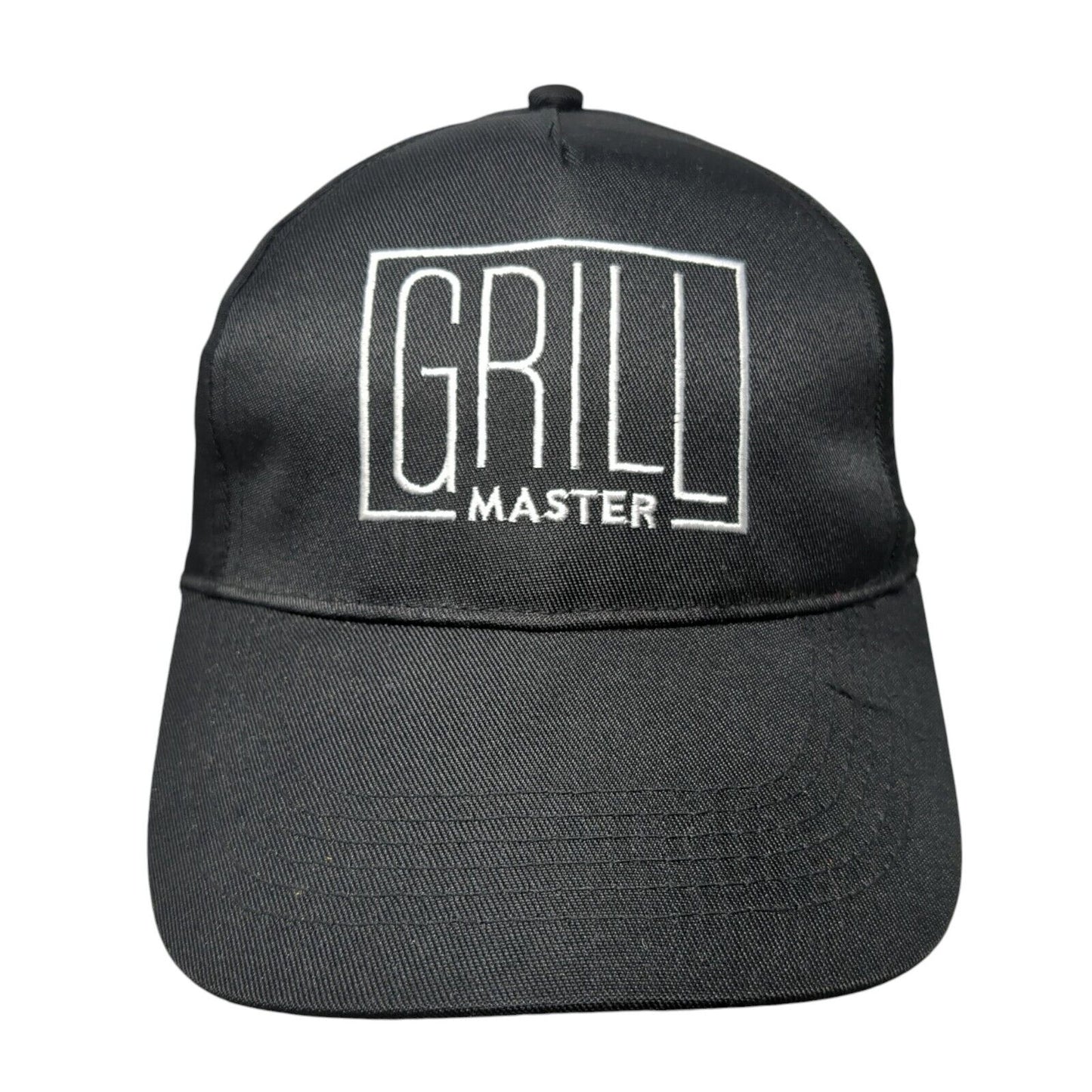 Grill Master Strapback Hat Black One Size Adjustable Embroidered 6 Panel Gertex
