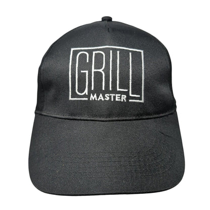 Grill Master Strapback Hat Black One Size Adjustable Embroidered 6 Panel Gertex