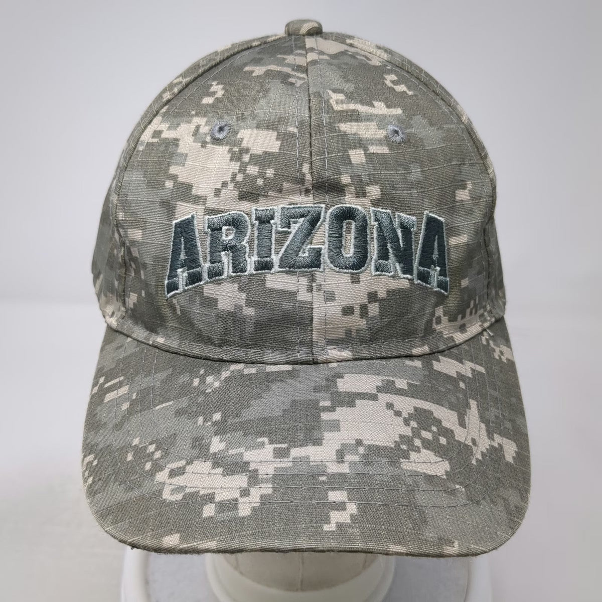 SNCO Baseball Cap Gray Green Beige One Size Arizona Digital Camo Embroidered Hat