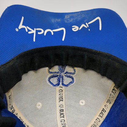 Black Clover Baseball Cap Blue M Stretch Fit Logo Live Lucky Performance Hat
