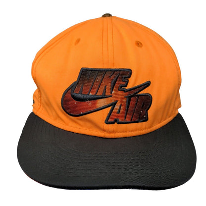 Nike Air Snapback Hat Orange OSFA Adjustable Vent Holes Colorblock