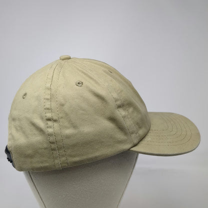 Dark Seas Snapback Hat Beige One Size Shark Logo Embroidered Baseball Cap