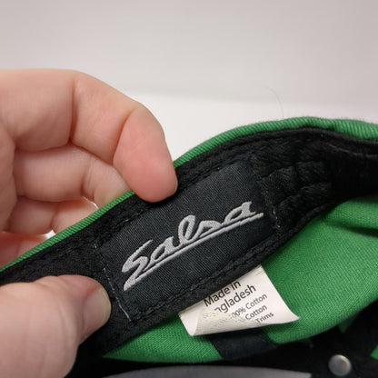 Adventure By Bike Snapback Hat Green OS Adjustable Embroidered 6 Panel Salsa