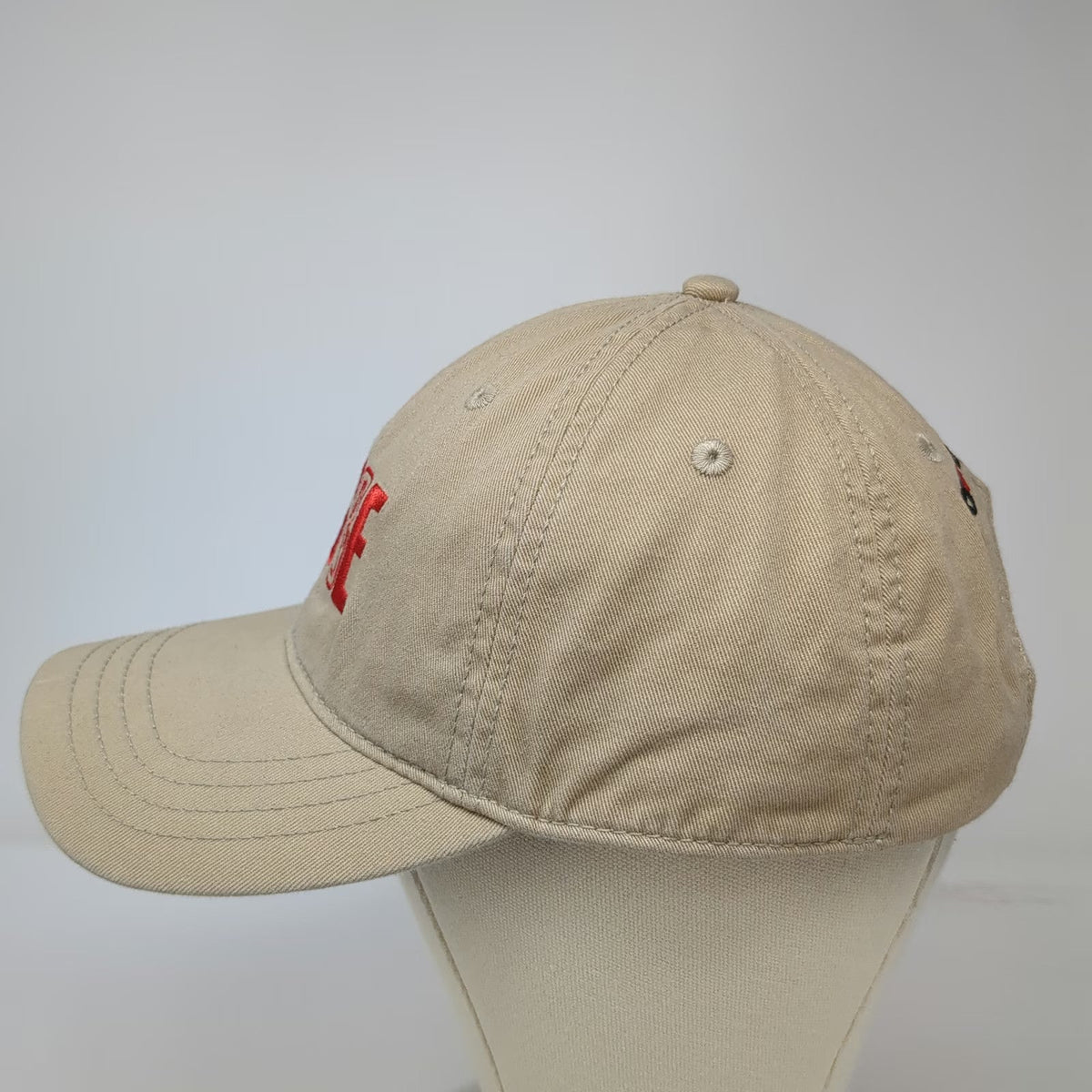 Devon & Jones Baseball Cap Beige One Size AS&E Gemini Logo Slideback Hat Cotton