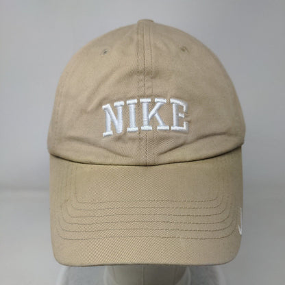Nike Slideback Hat Tan OSFA Embroidered Adjustable 6 Panel Vent Holes
