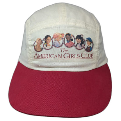 Pleasant Company 5 Panel White Red Hat One Size American Girls Club Graphic