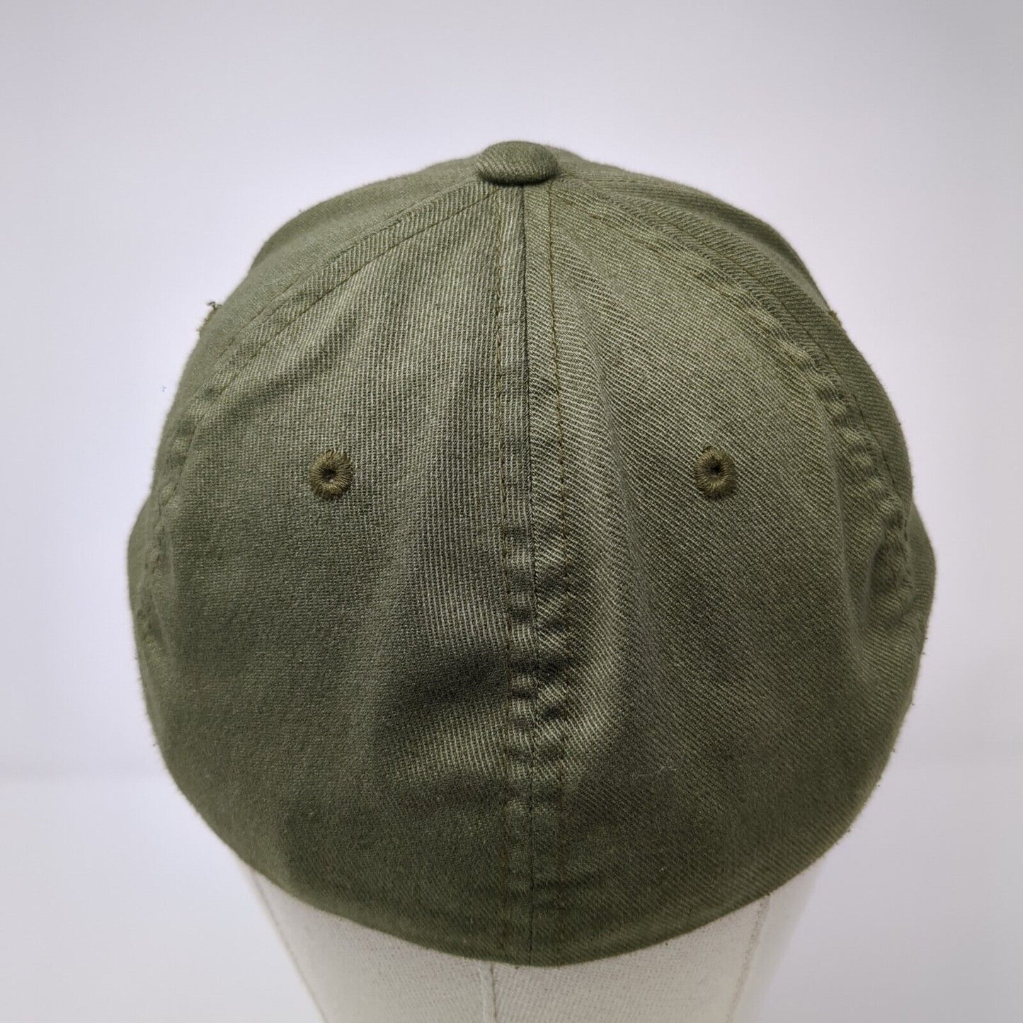 IG Fitted Hat Green One Size Embroidered Stretch Flexfit Vent Holes