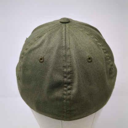 IG Fitted Hat Green One Size Embroidered Stretch Flexfit Vent Holes