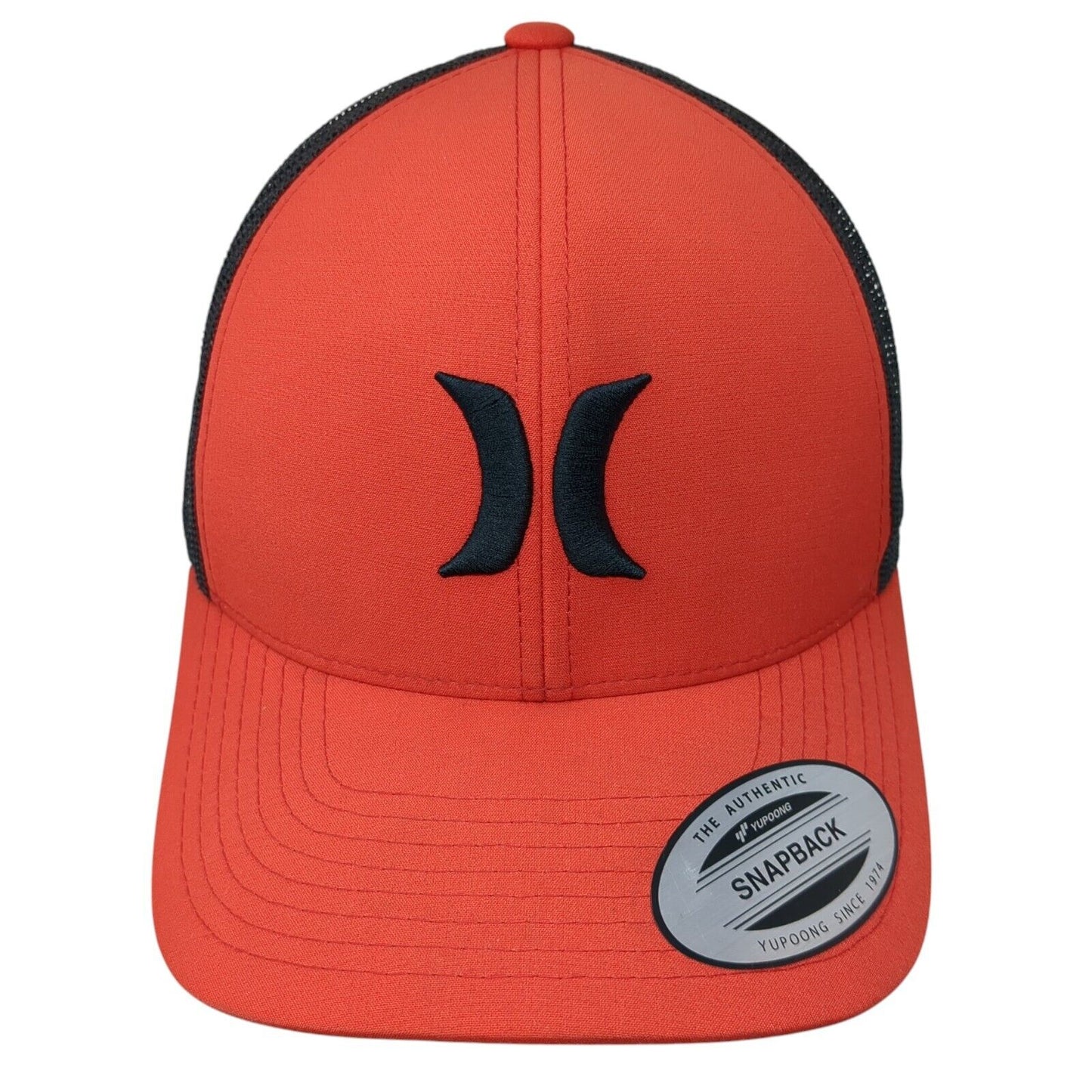 Hurley Snapback Trucker Hat Red One Size Adjustable Mesh Back Classics Yupoong