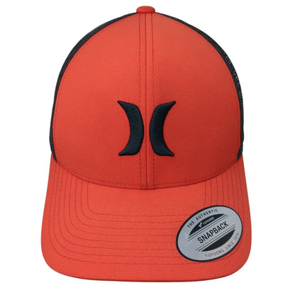 Hurley Snapback Trucker Hat Red One Size Adjustable Mesh Back Classics Yupoong