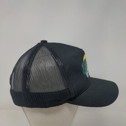 Bass Pro Shops Snapback Trucker Hat Black OSFM Mesh Back Gone Fishing