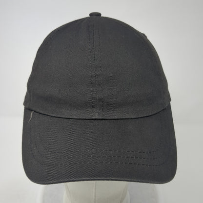 Unbranded Strapback Hat Black One Size Adjustable Vented Holes 6 Panel Blank