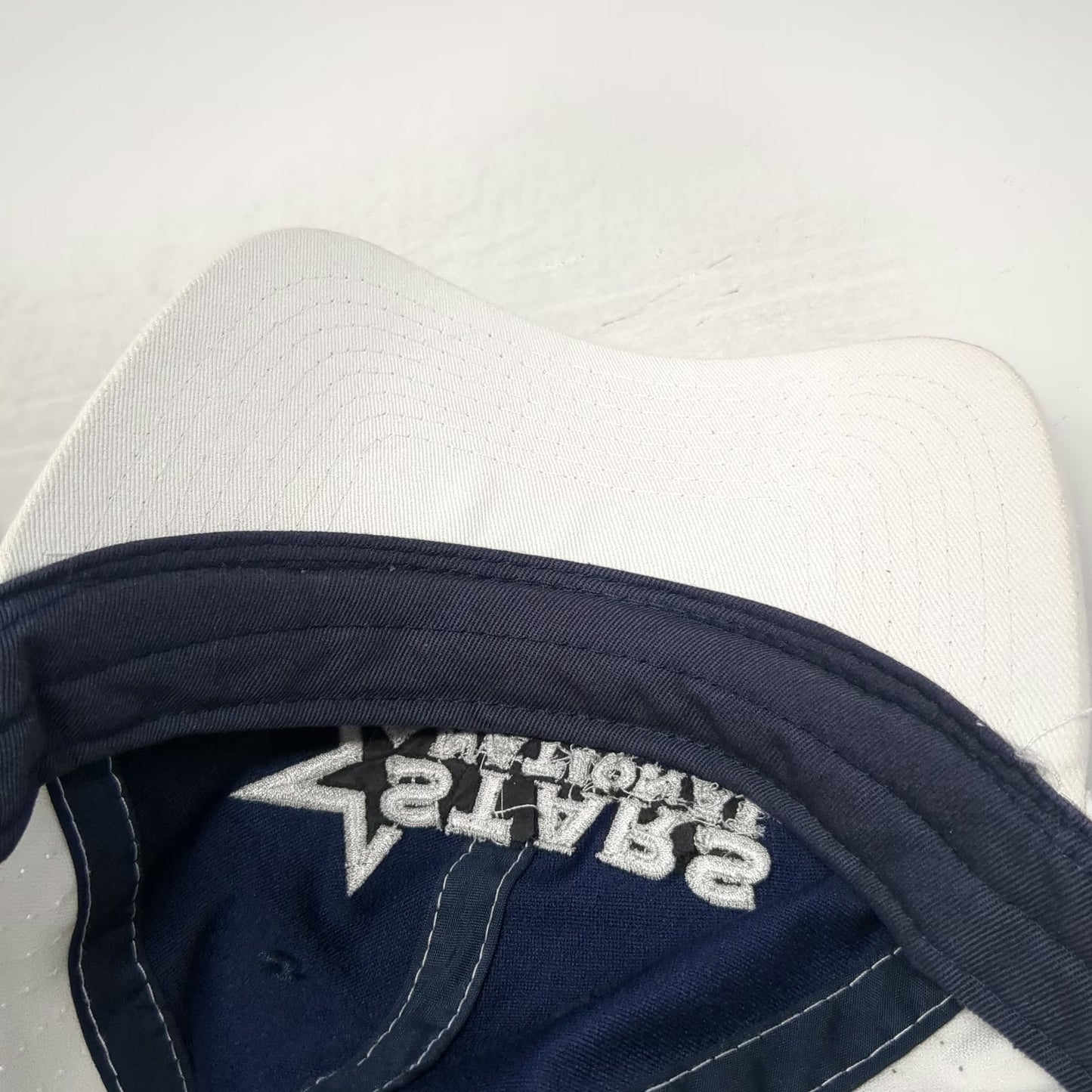 The Game Stars National Baseball Cap Blue White One Size Slideback Perforated