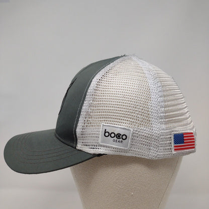 Boco Gear Snapback Trucker Hat Gray OSFA Adjustable Mesh Back Polyester