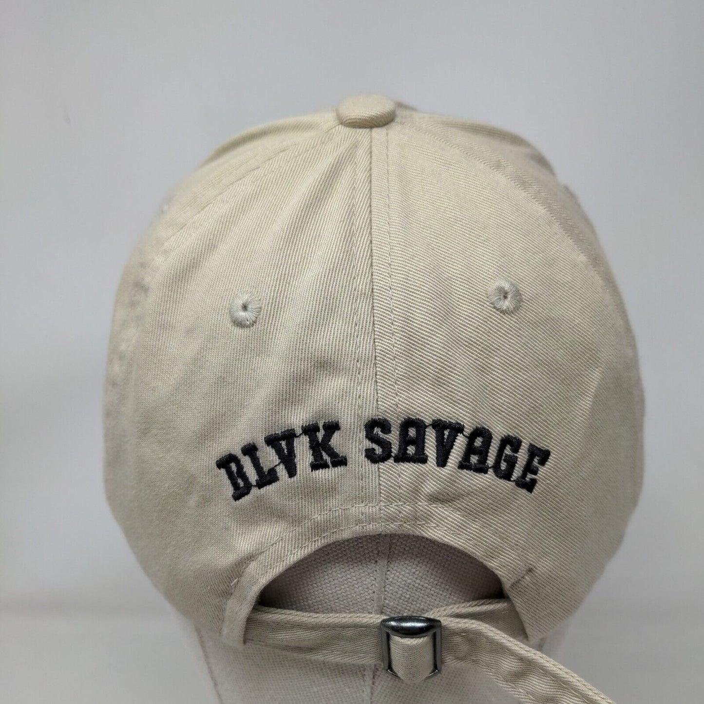 Blvk Savage Skull Patch Slideback Hat Tan One Size Adjustable District