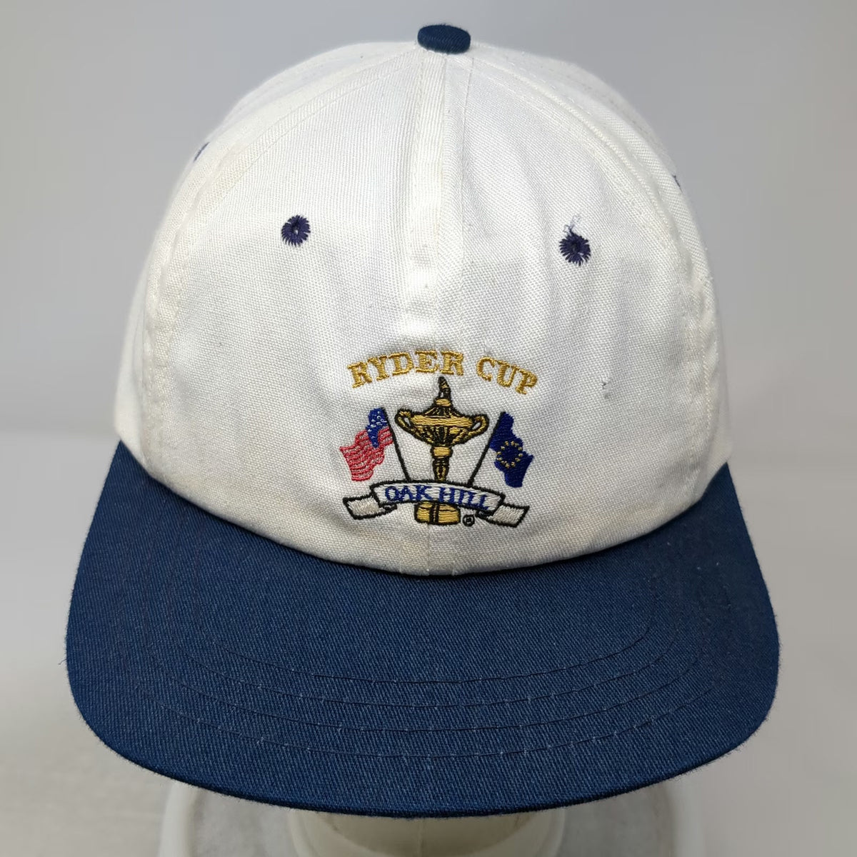 Cali Fame Ryder Cup Oak Hill Golf Hat Baseball Cap White Blue One Size USA Green