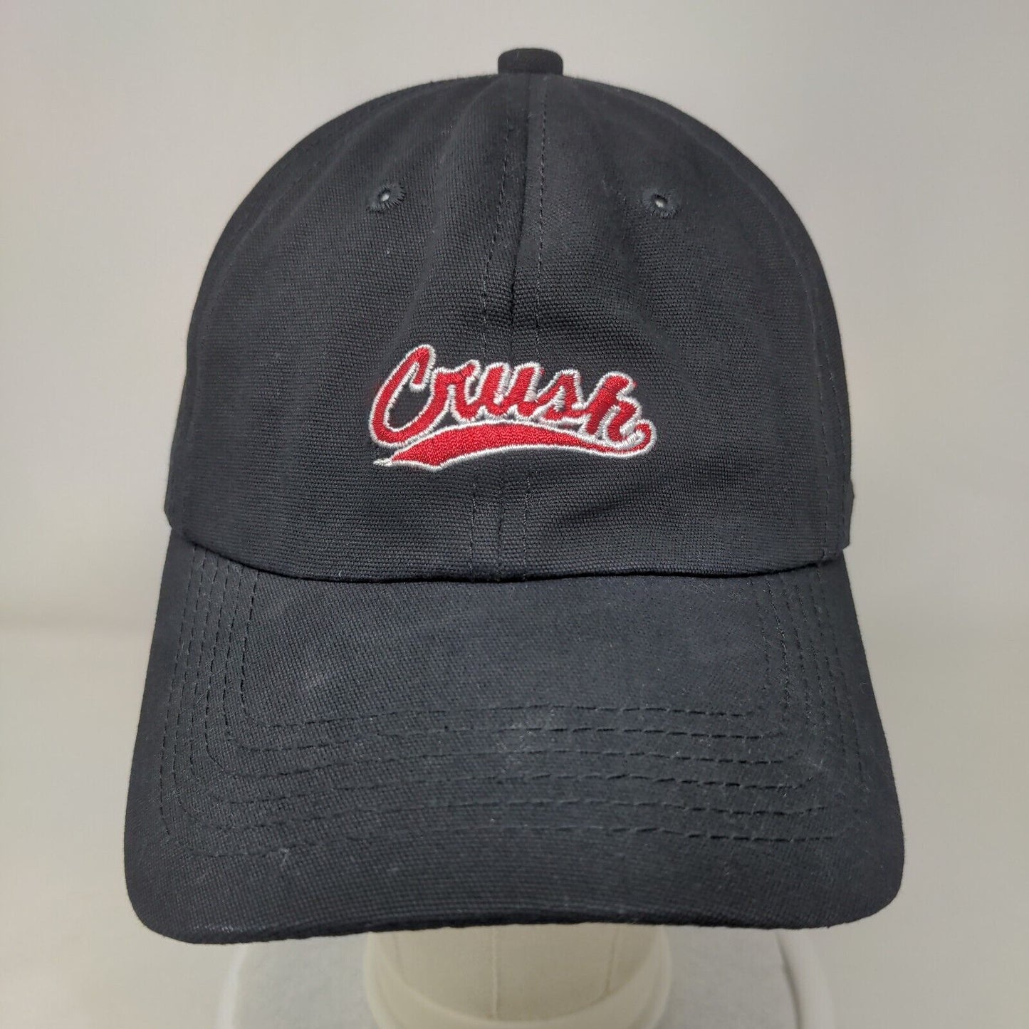 Crush Slideback Hat Black One Size Embroidered Solid Adjustable