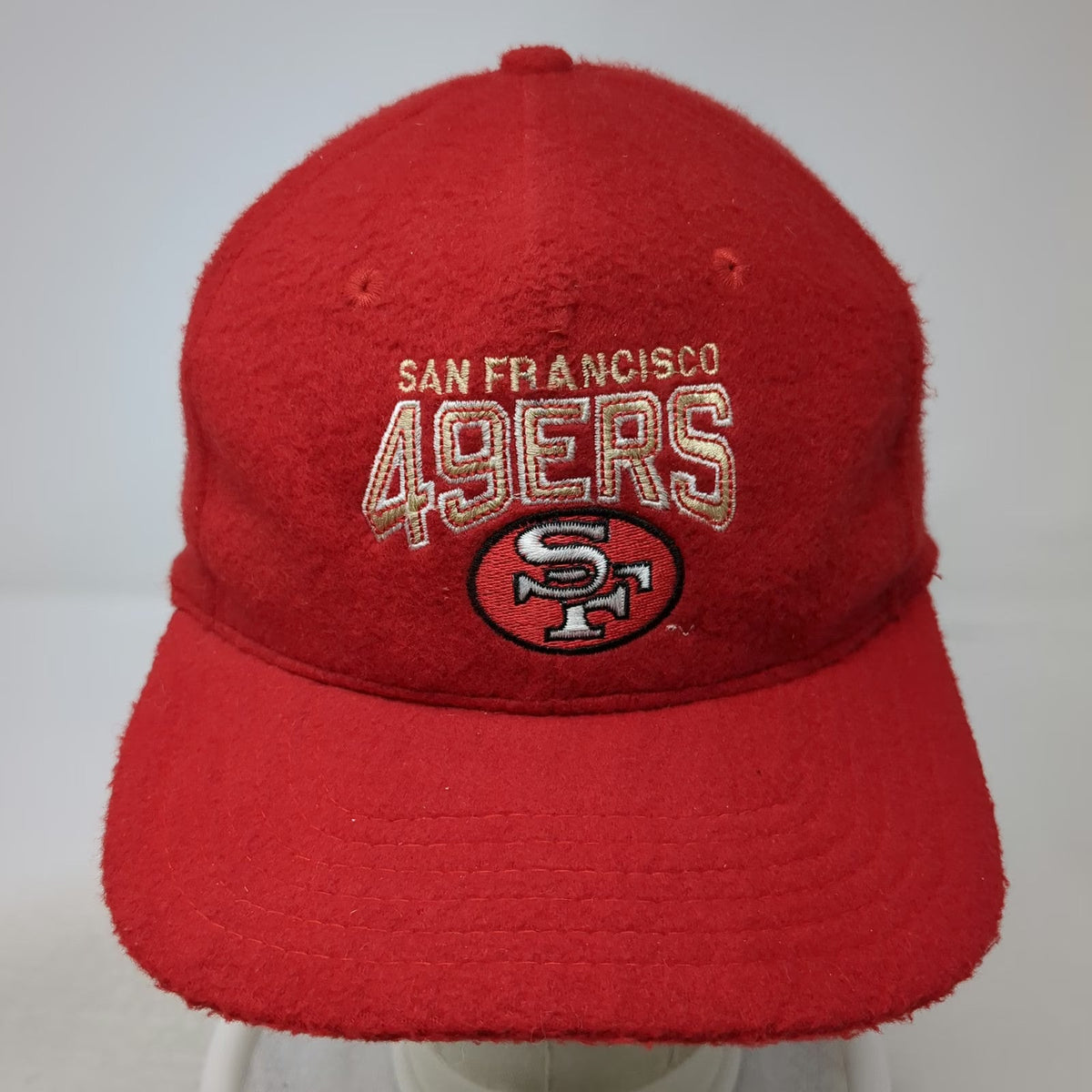 San Francisco 49ers NFL Schuessler Knitting Mills Red OS Fleece Strapback Hat