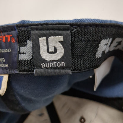 Burton Fitted Hat Blue S/M Flexfit Embroidered Lightweight Vented Holes Yupoong