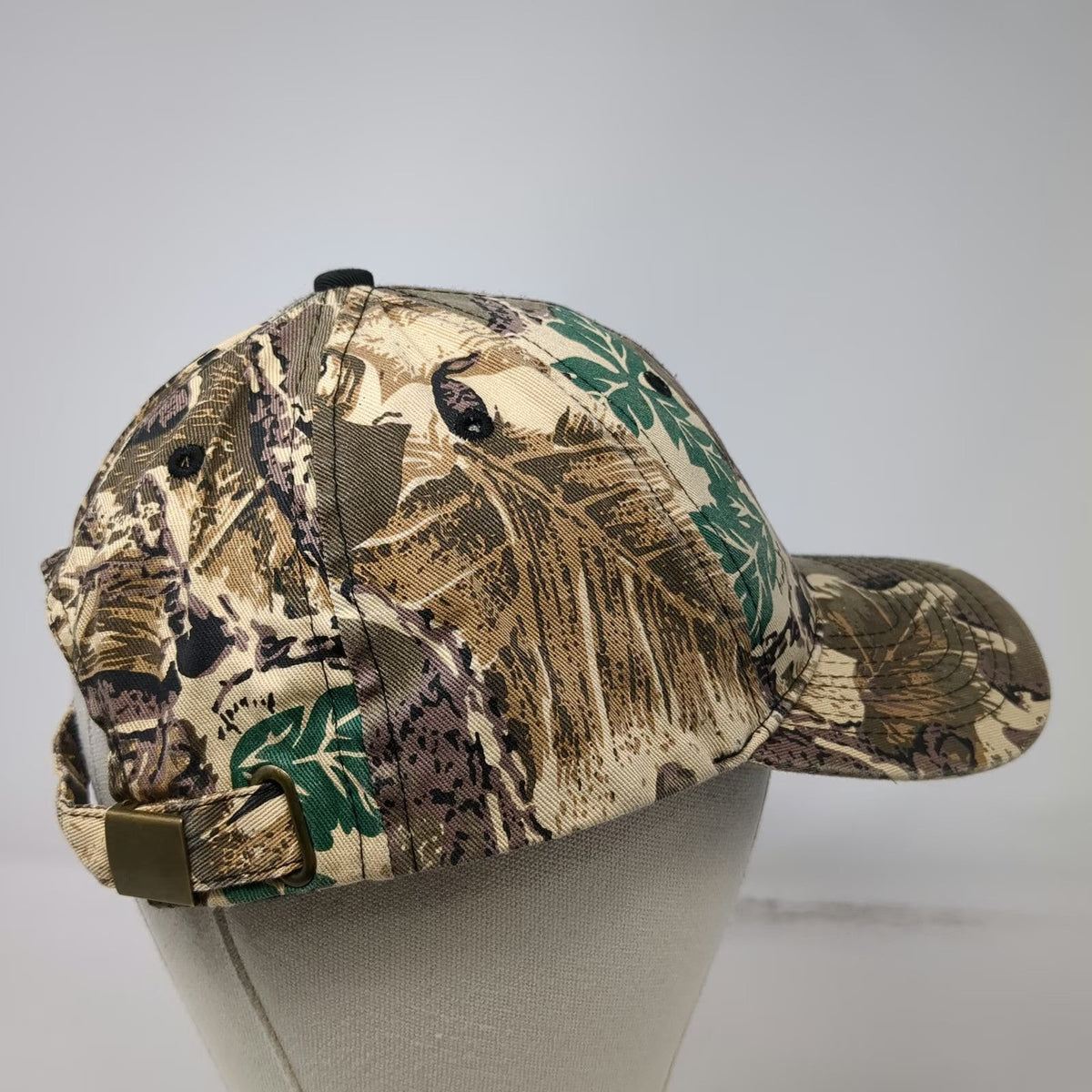 PPG Baseball Cap One Size Beige Camo Leaf Pattern Adjustable Slideback Strap Hat