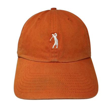 Bobby Jones Slideback Hat Orange One Size Adjustable Embroidered Solid