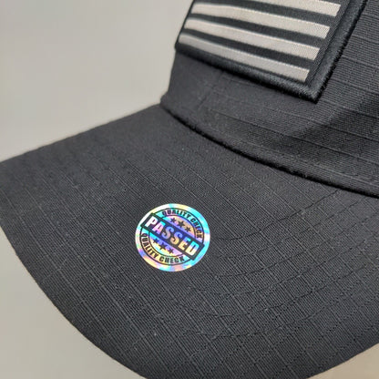 American Flag Patch Strapback Hat Black One Size Black Eagle By Ace Cap