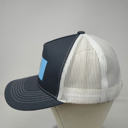 Cobra Gray White Blue Trucker Hat One Size Montana State Sun Mountain Snapback