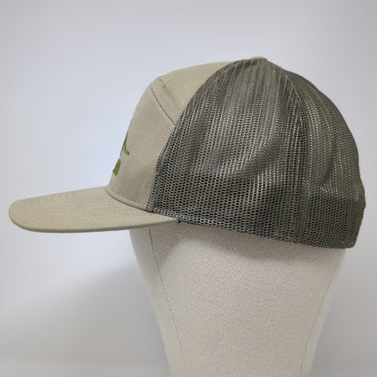 Richardson Trucker Hat Beige Green One Size 7 Panel Mountainland American Flag