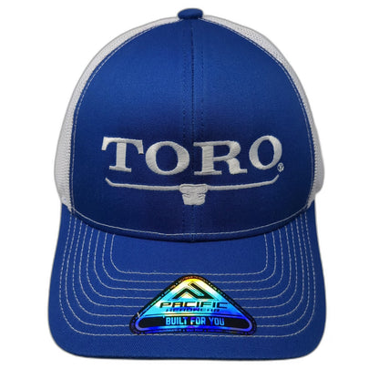 Pacific Headwear Trucker Hat Blue One Size Snapback Toro Longhorn Bull Logo
