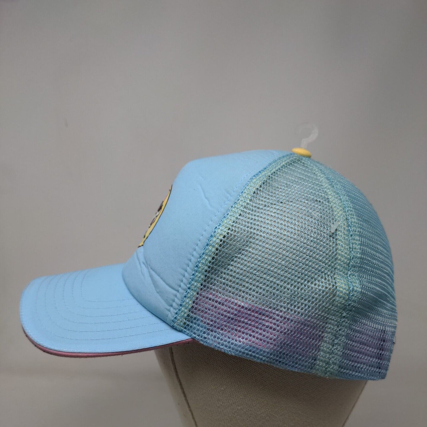 Buc-Ees Snapback Trucker Hat Blue One Size Adjustable Mesh Back 6 Panel