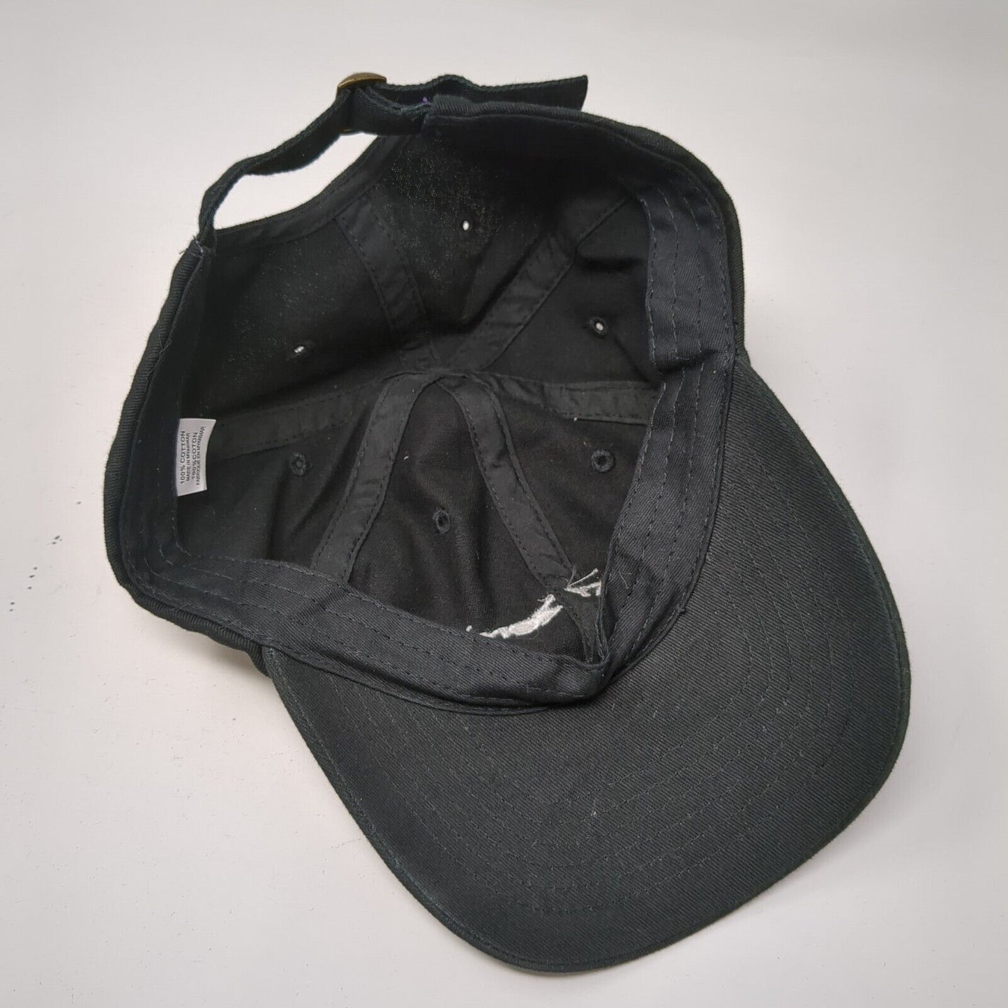Sky Zone Slideback Hat Black OSFA Adjustable Embroidered Solid 6 Panel