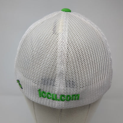 Idaho Central Credit Union Fitted Mesh Back Trucker Hat Gray 7 3/8 Flexfit