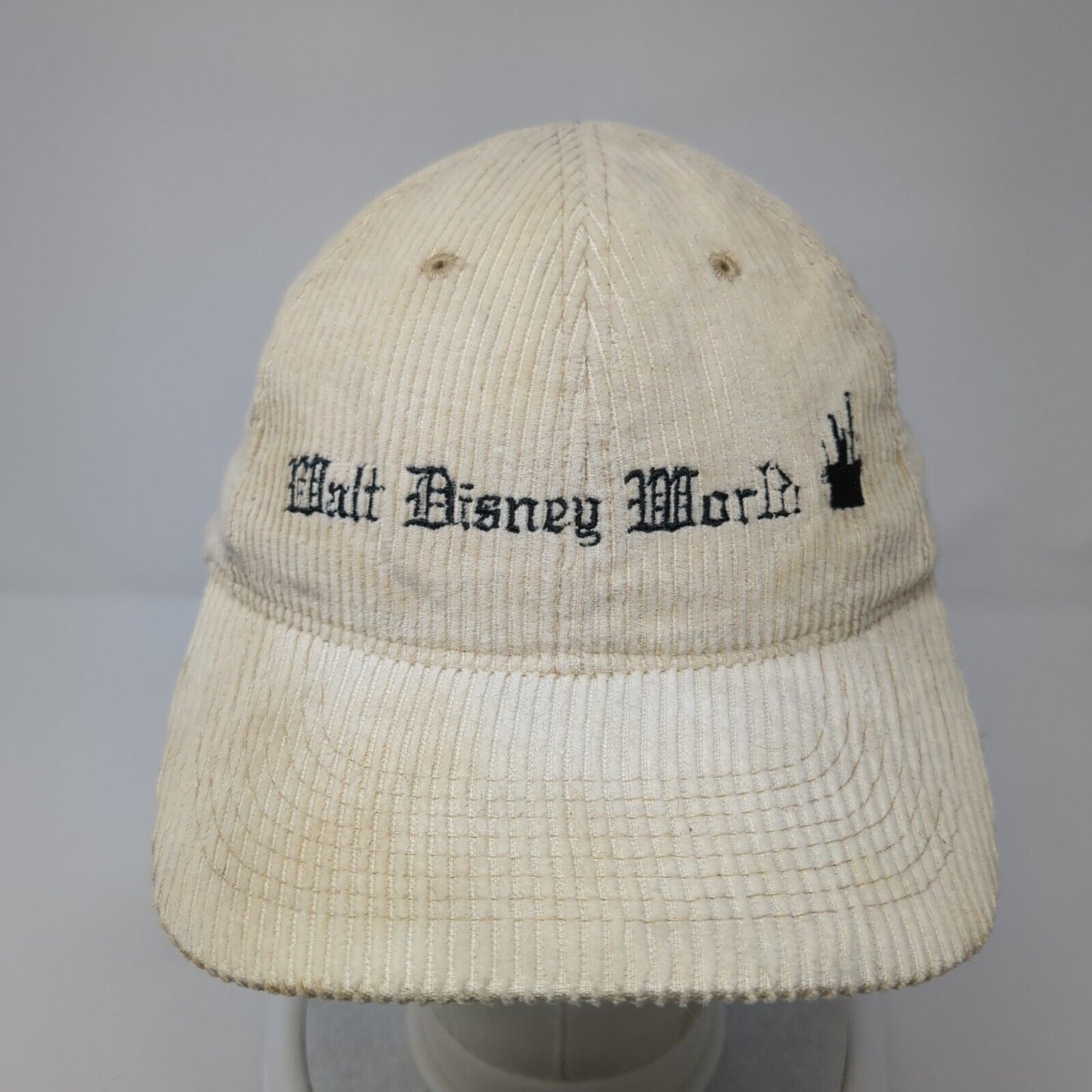 Walt Disney World Slideback Hat Tan One Size Adjustable Corduroy Mickey Mouse