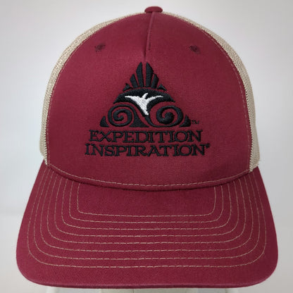 Richardson Trucker Hat Red One Size Expedition Inspiration 5 Panel Mesh Back
