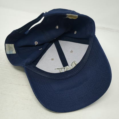 Caterpillar Baseball Cap Blue One Size Made in USA Strapback Workwear Logo Hat