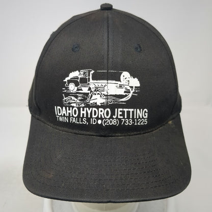 Idaho Hydro Jetting Baseball Cap Black White One Size Strapback Truck Hat