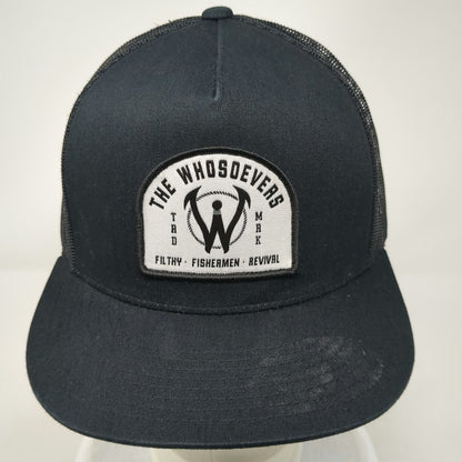 The Whosoevers Trucker Hat Black One Size Mesh Back Snapback Filthy Fishermen