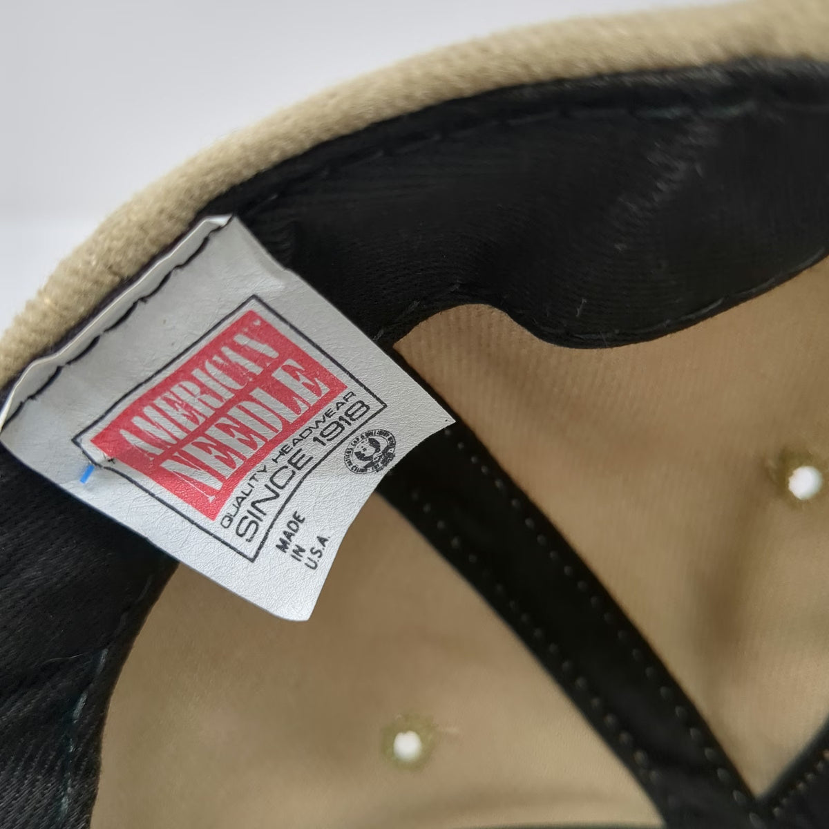 American Needle Snapback Hat Beige Blue Military C-17 Aircraft Flag USA Vintage