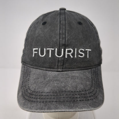 Futurist Sideback Hat Gray One Size Adjustable Embroidered 6 Panel Cotton