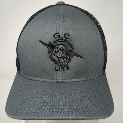 Pacific Headwear Trucker Hat Gray Black XL IBEW Local 1245 Bay Region Snapback