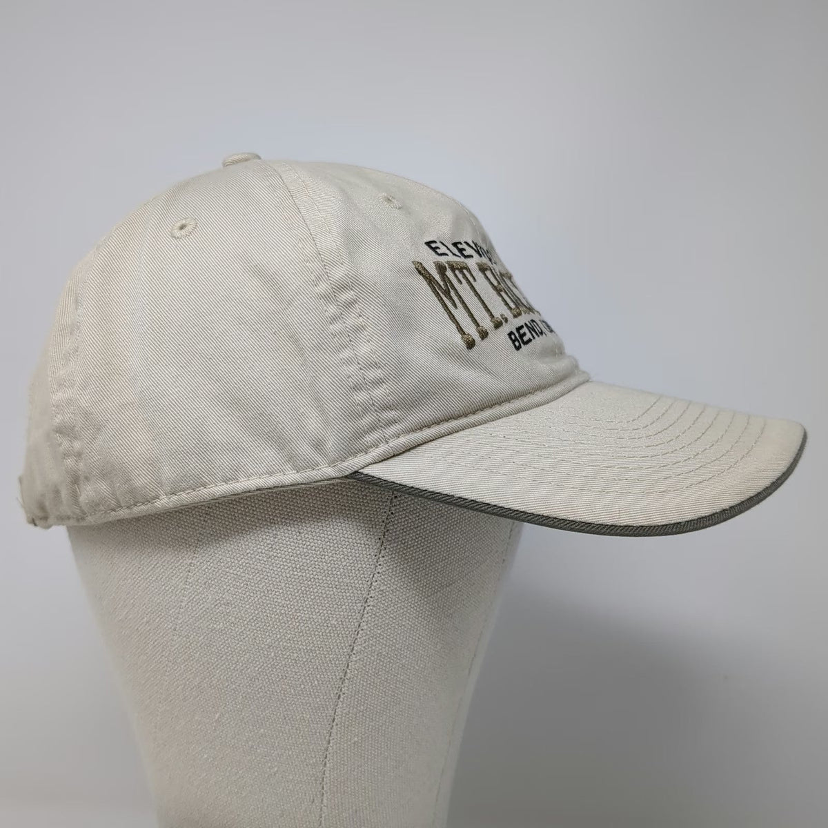 Gear for Sports Baseball Cap Beige OSFM Mt. Bachelor Bend Oregon Elevation Hat