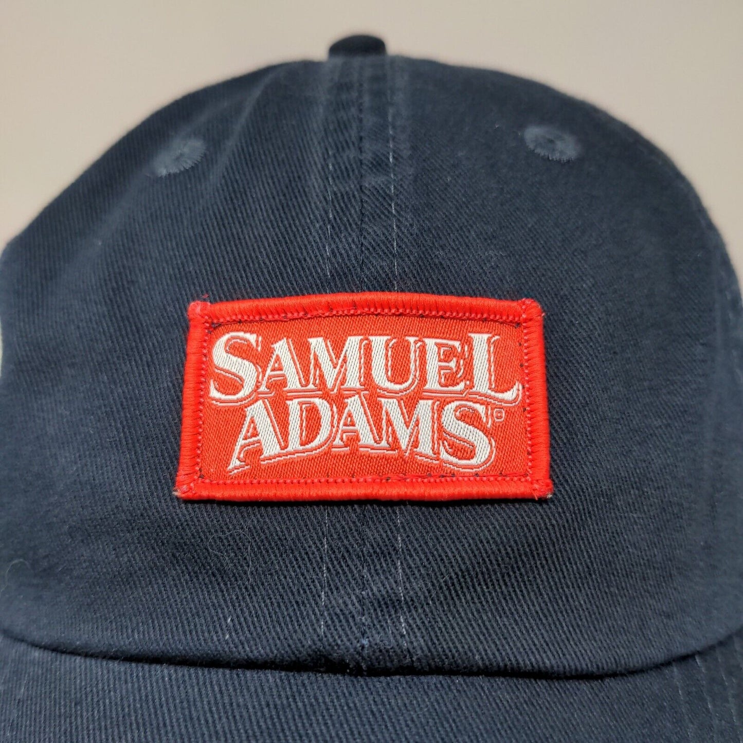 Samuel Adams Men's Slideback Hat Blue Logo Cotton Beer Adjustable Embroidered