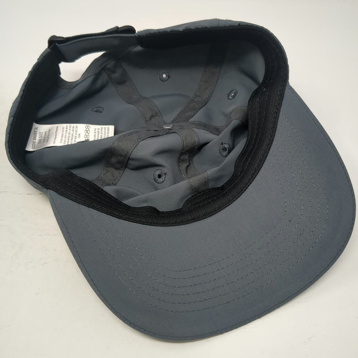 Eddie Bauer Baseball Cap Gray One Size Strapback Embroidered Logo Polyester Hat