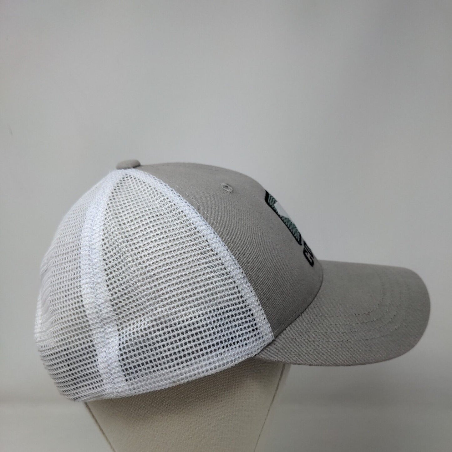 Costa Del Mar Snapback Trucker Hat Gray OS Adjustable Embroidered Mesh Back