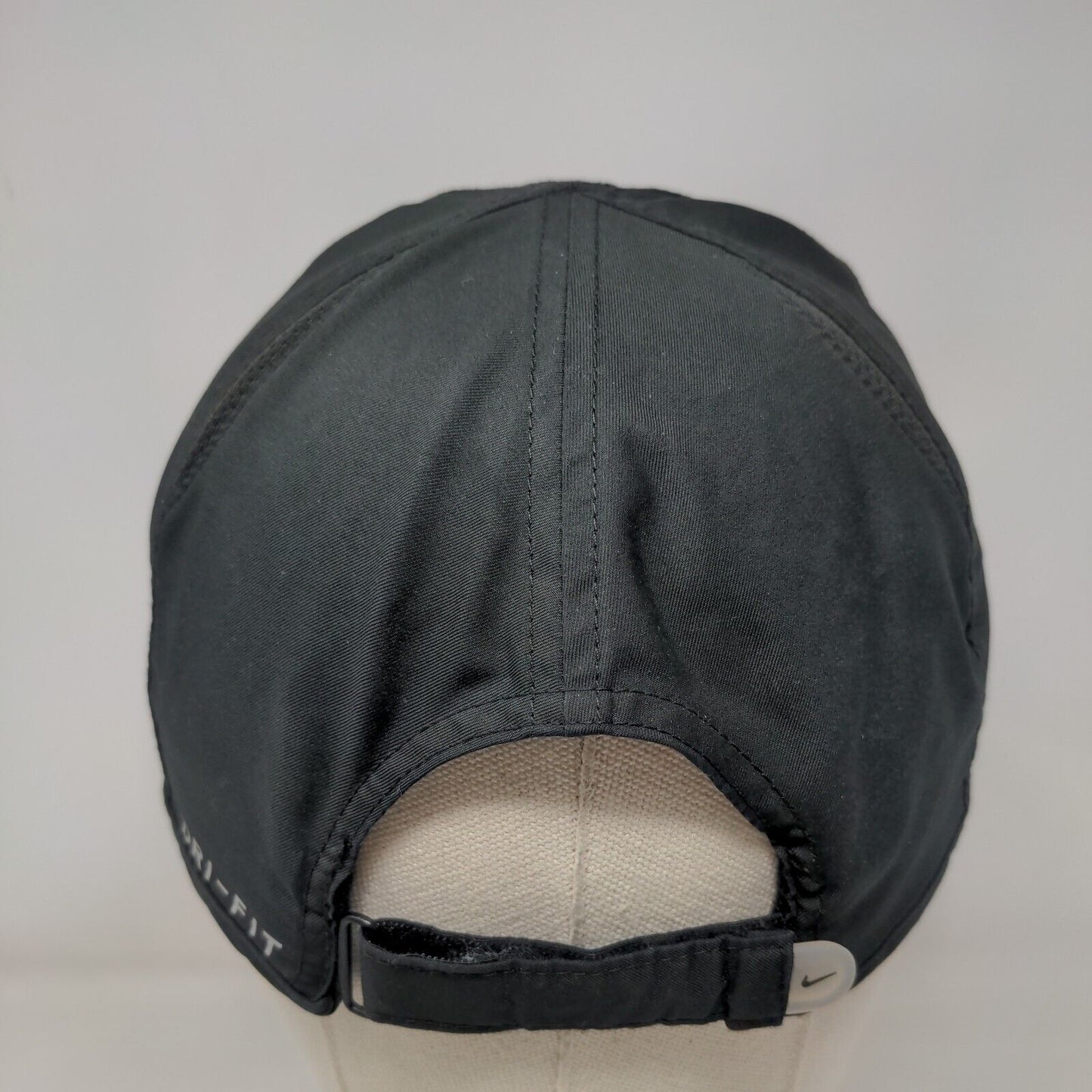 Nike Swoosh Dri-Fit Strapback Hat Black OSFM Adjustable Featherlight