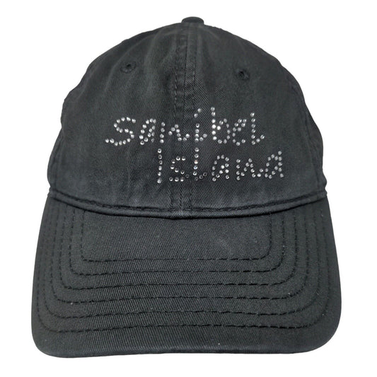 Triangle Sport Women's Slideback Hat Black OSFM Rhinestone Gems Sanibel Island