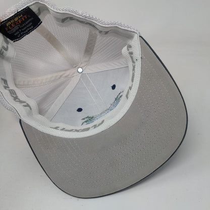 Florida Palms Lacrosse Fitted Mesh Back Trucker Hat Blue One Size Flexfit