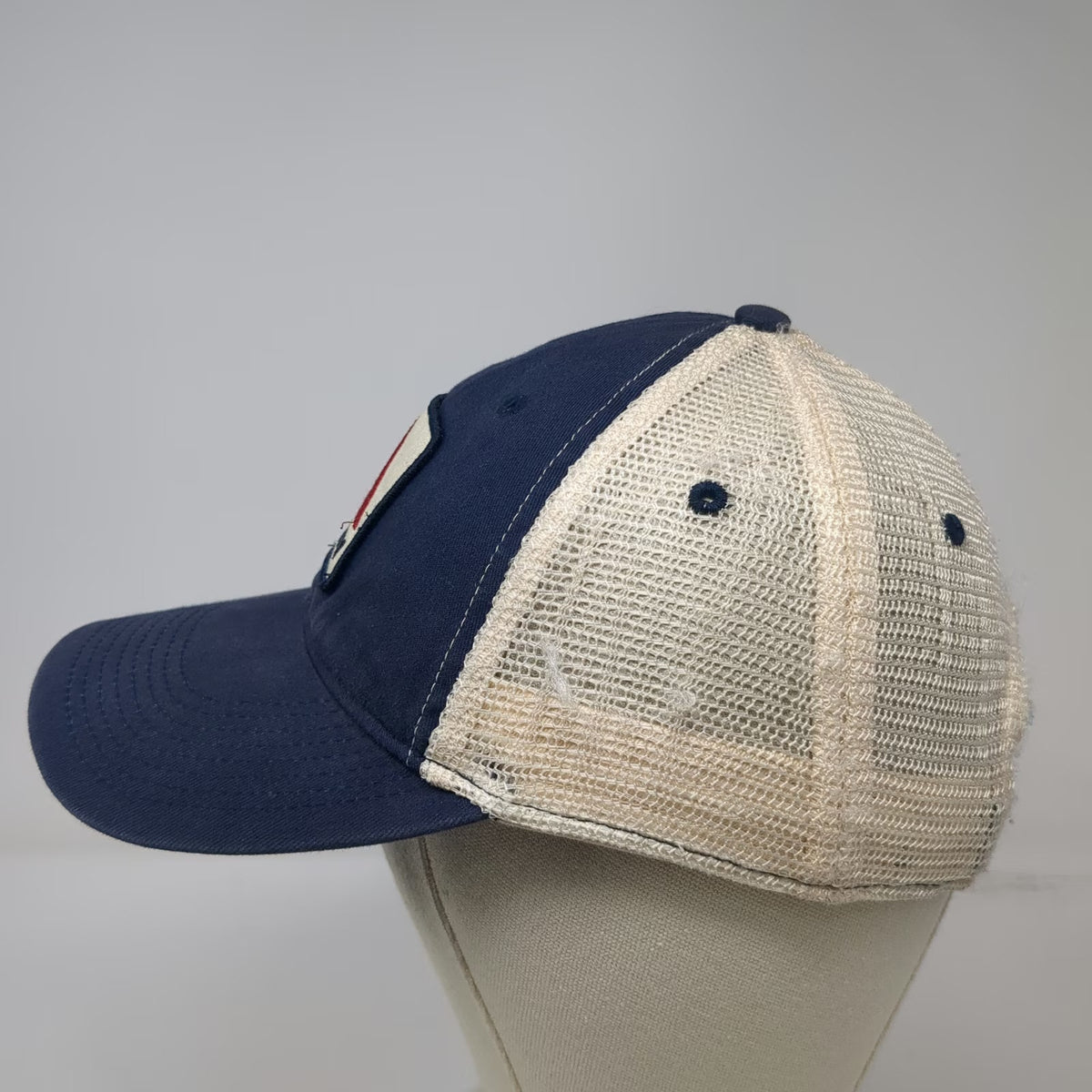 Chowdaheadz Trucker Hat Blue White Red One Size Snapback Mesh Fenway Patch