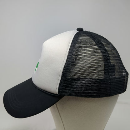 David and Young Trucker Hat Black One Size Green Clover Foam Mesh Snapback