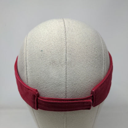 USA Strapback Sun Visor Hat Red OSFA Adjustable Embroidered Sonoma